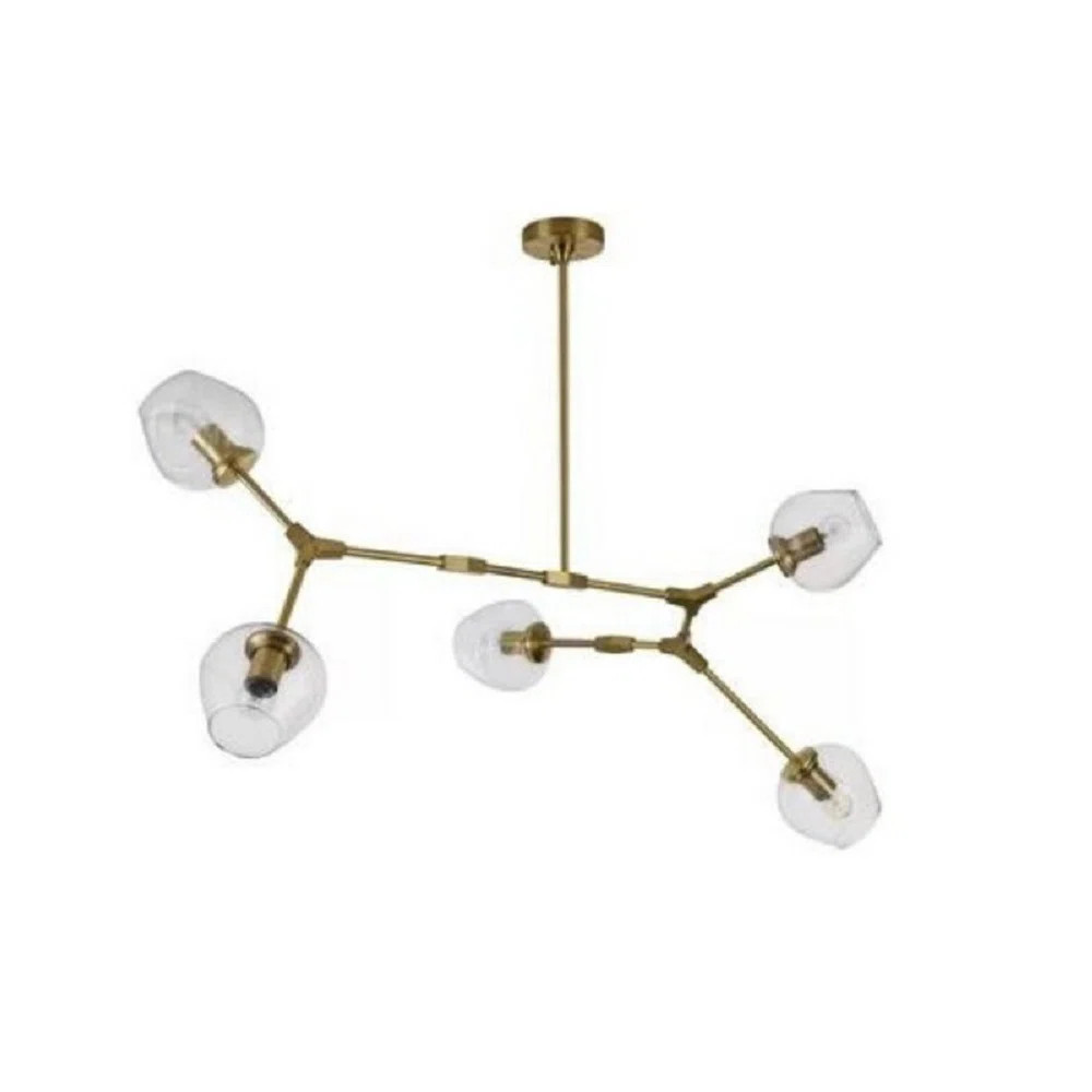 Yarra 5 - Light Gold Unique/Statement Pendant | Wayfair North America