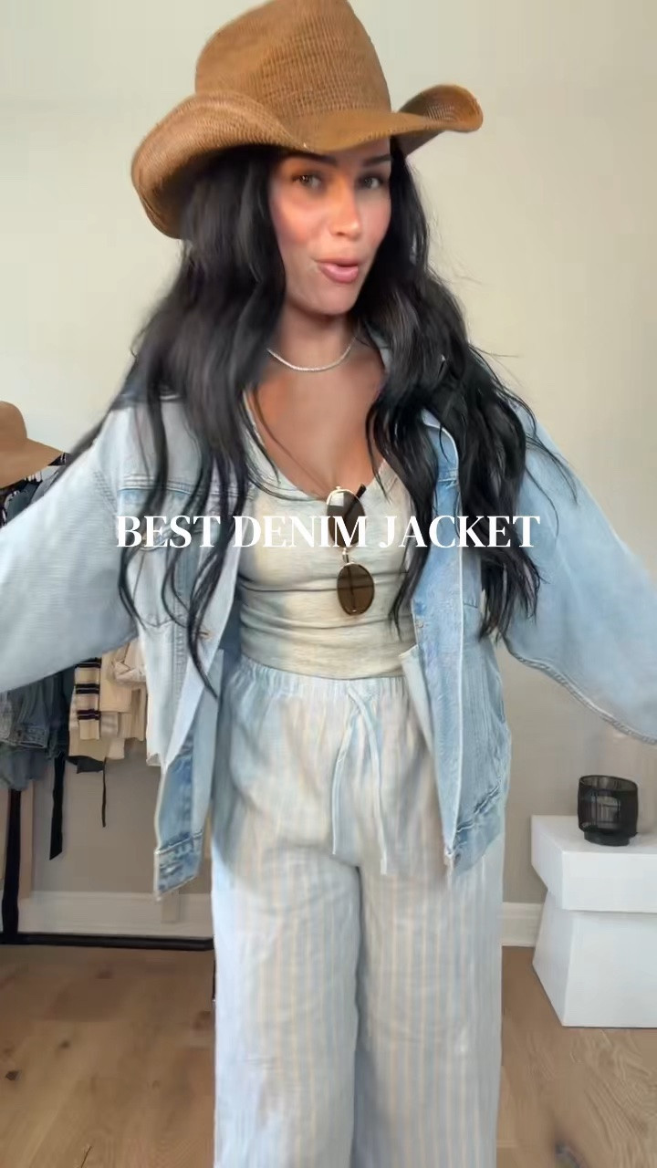 My favorite denim jacket from Aritzia finally restocked  😍 I will have all my outfit details 🔗 on my LTK.

I’m wearing size smalls, size medium denim jacket 

@Aritzia
