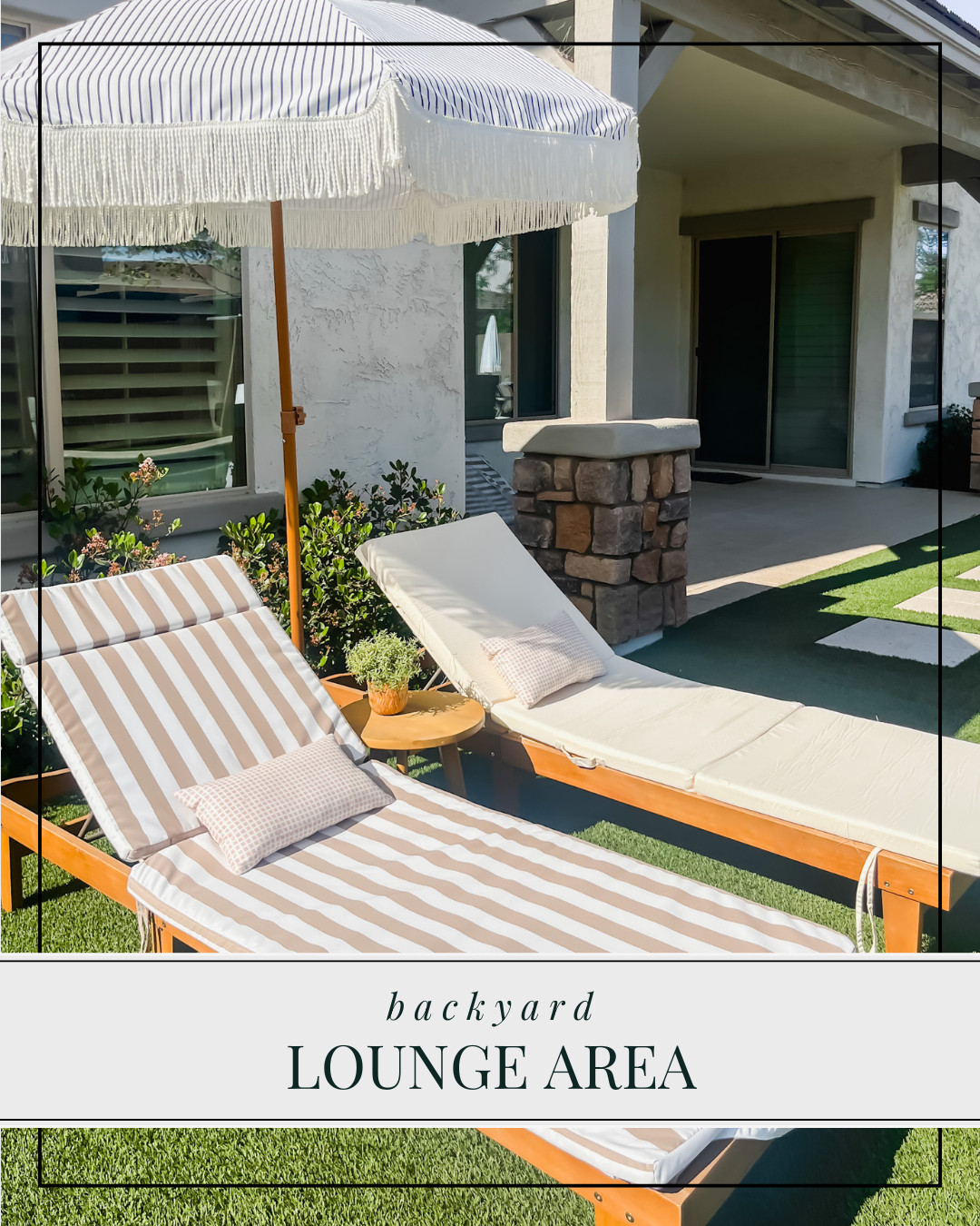 All the products I used in my backyard lounge area. (Which cushion would YOU pick - stripes or solid?)  

 #LTKHome