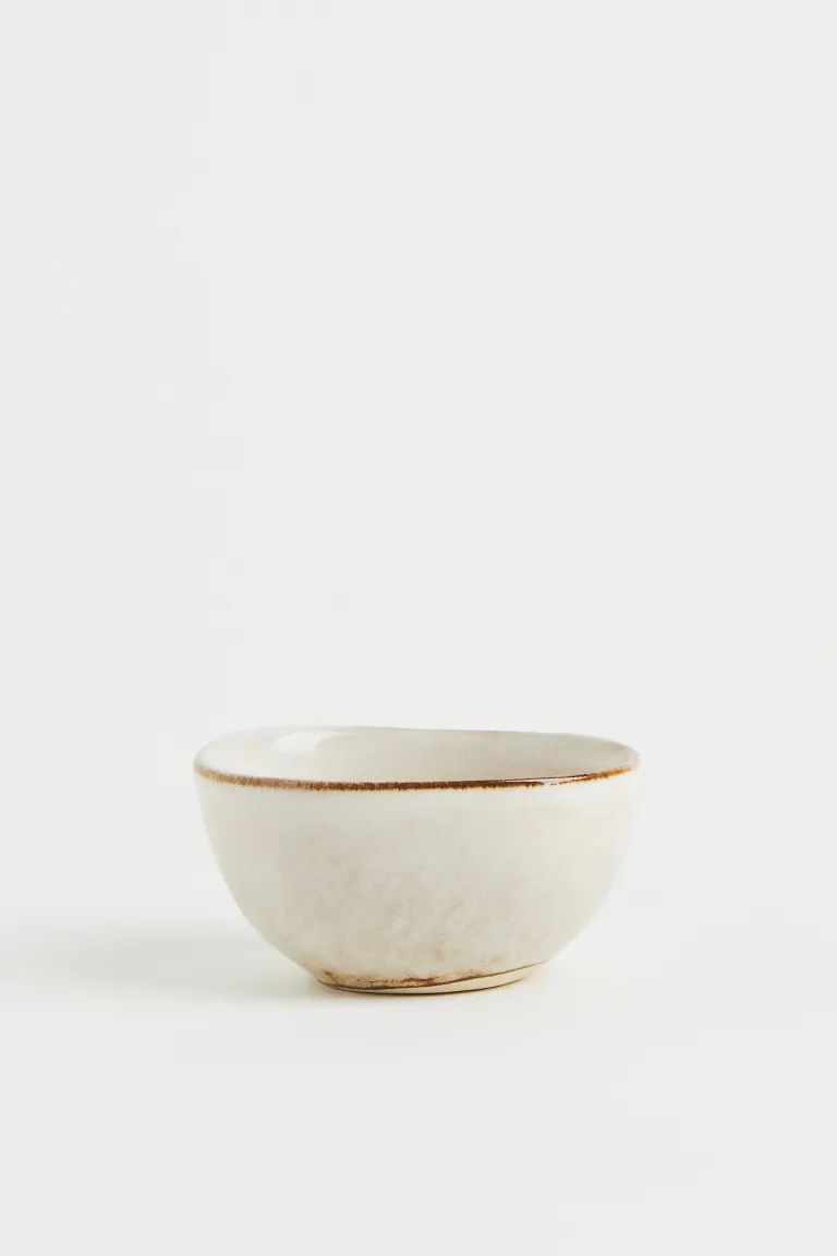 Small Stoneware Bowl - Beige - Home All | H&M US | H&M (US + CA)