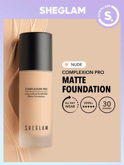 SHEGLAM Complexion Pro Long Lasting Breathable Matte Foundation-Mahogany | SHEIN