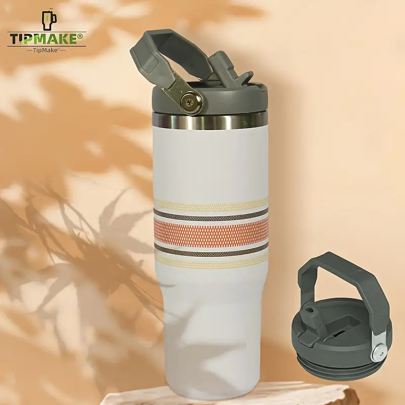 Stainless Steel Insulated Mug With Lid And Straw Durable - Temu | Temu Affiliate Program