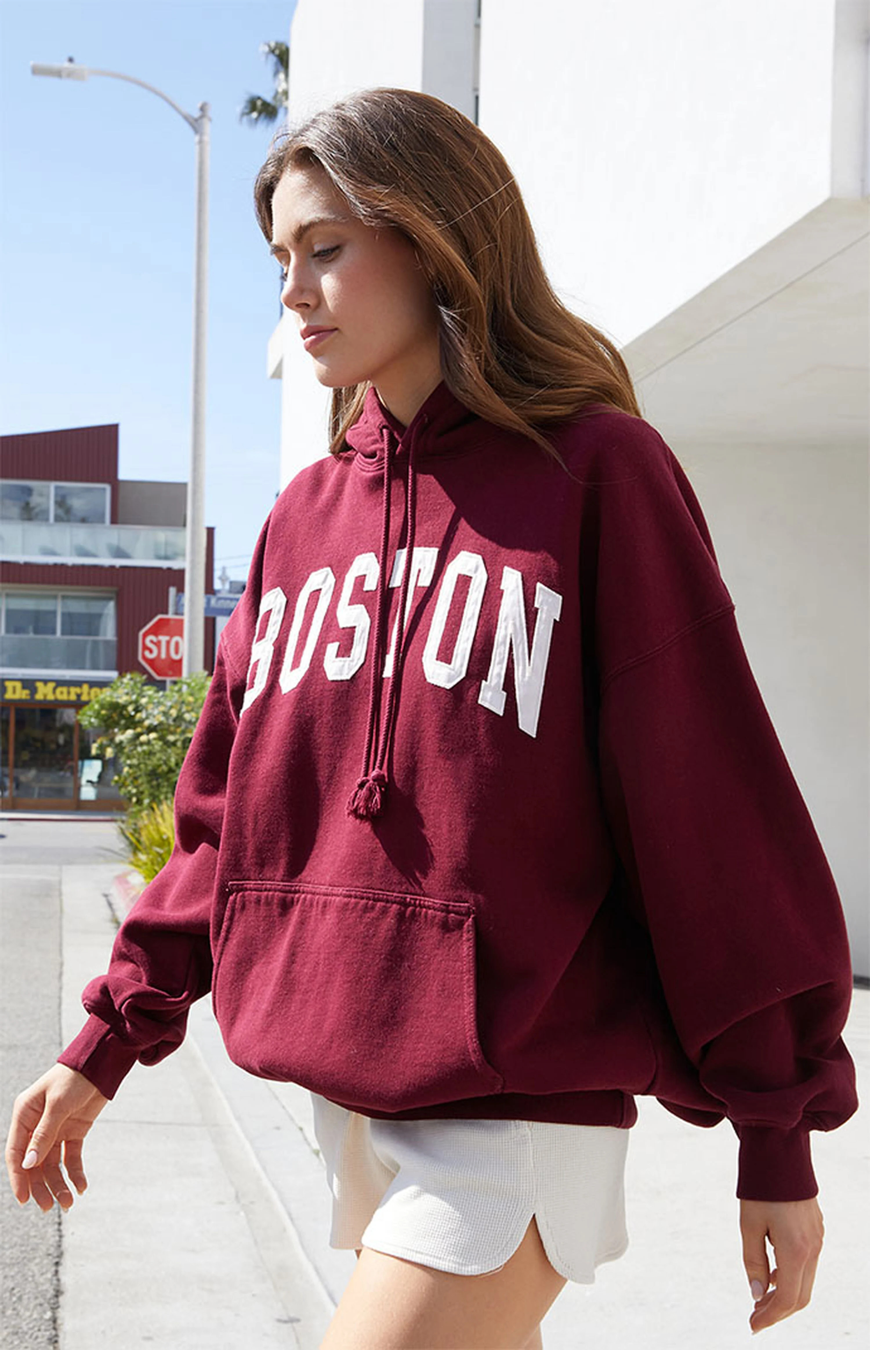 John Galt Burgundy Christy Boston Hoodie | PacSun