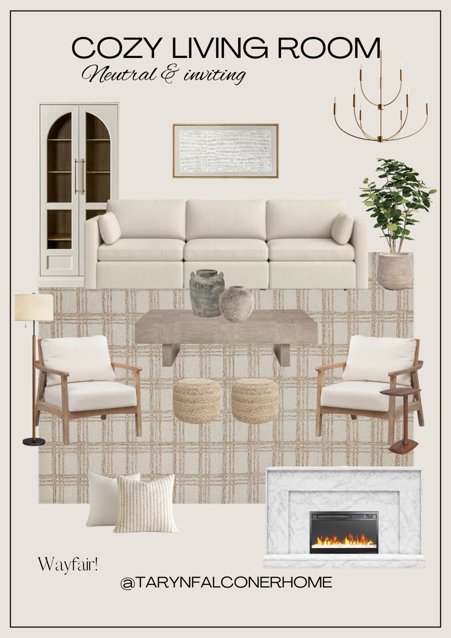 Cozy, neutral and inviting living room finds🫶🏼

#livingroom #sofa #cabinet #arearug #artwork #lighting #neutralhome #cozy #ottomans #accentchair #coffeetable #fireplace #vase #sidetable

#LTKHome