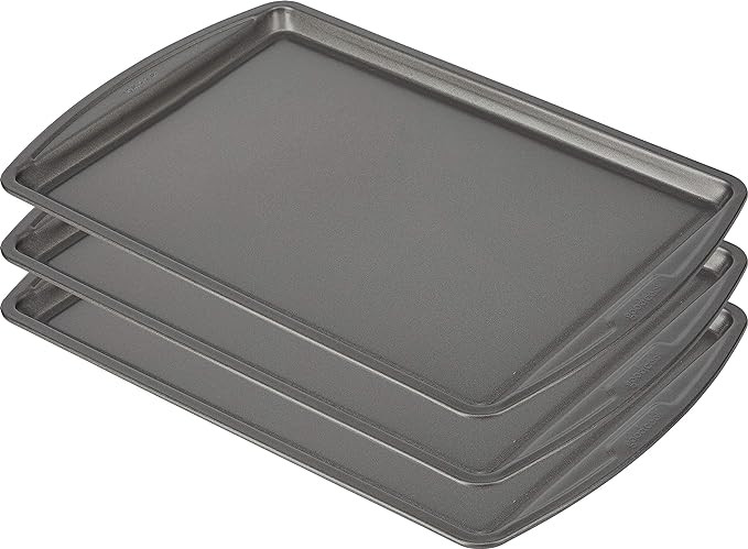 GoodCook Everyday Nonstick Carbon Steel 13” x 9” Baking Sheet Set, 3 Pack – Standard-Sized ... | Amazon (US)