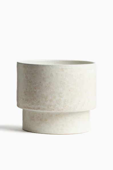 H & M - Large Terracotta Plant Pot - White | H&M (US + CA)