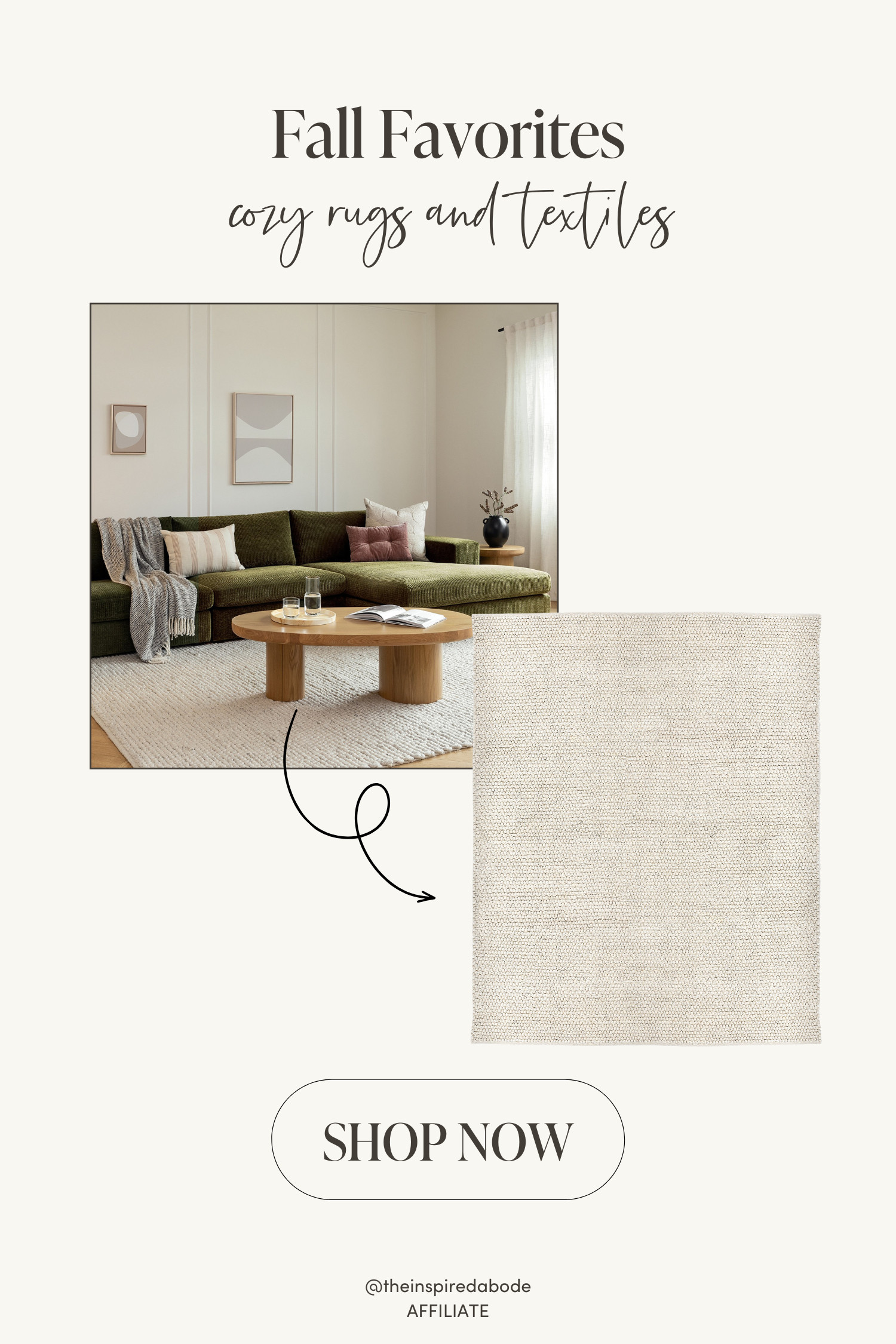 This neutral rug is anything but boring. Warm, textured, and made to ground your living space 🤍 

 #LTKSeasonal #LTKHome