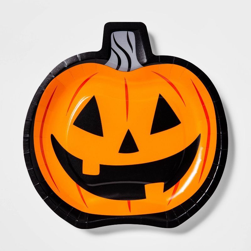 20ct Pumpkin-Shaped Disposable Halloween Plates - Hyde & EEK! Boutique™ | Target