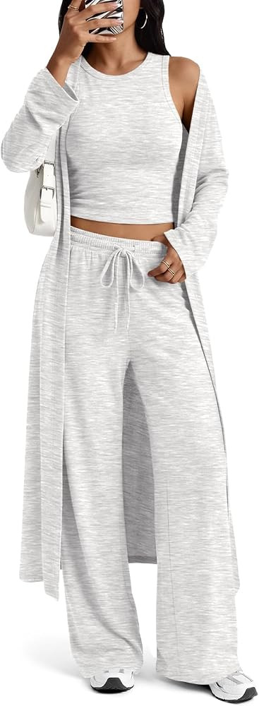 Trendy Queen 3 Piece Lounge Sets for Womens Travel Outfits | Amazon (US)