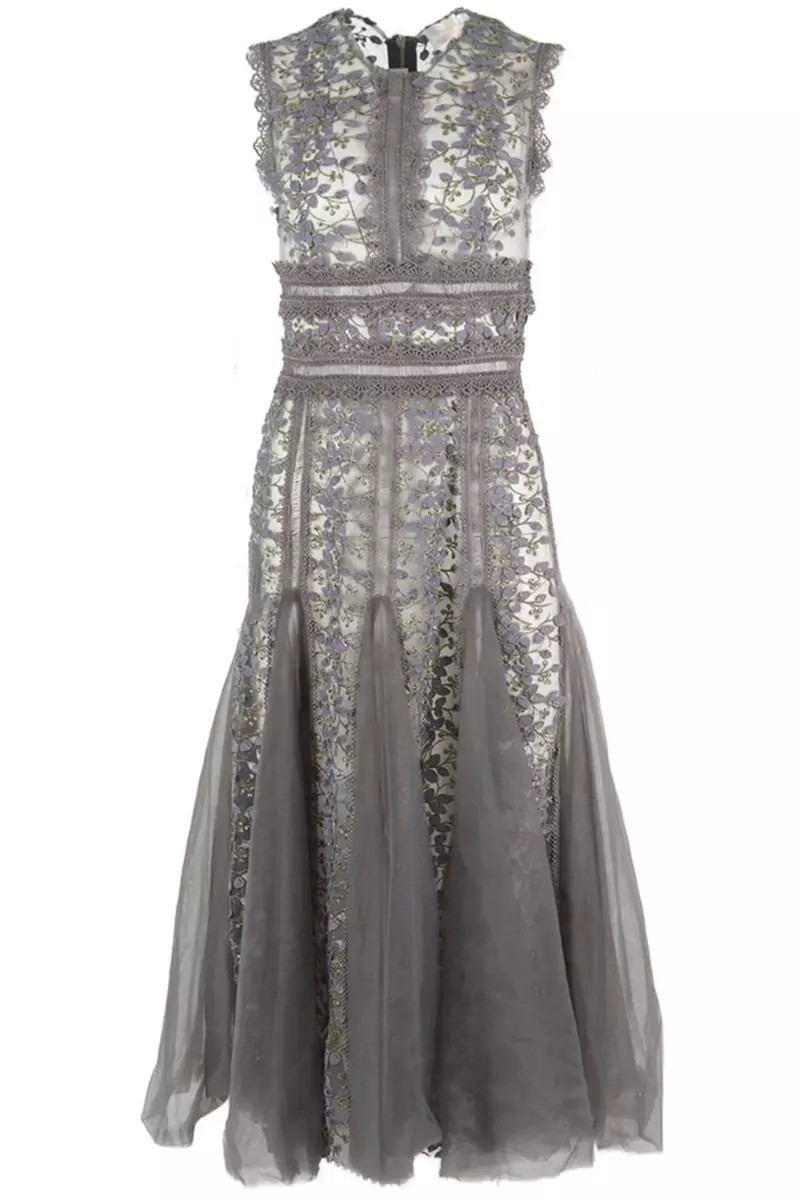 BRONX AND BANCO EMBROIDERED TULLE MIDI DRESS MEDIUM | eBay UK