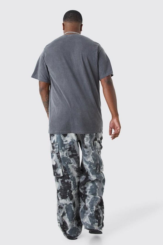 Plus Oversized Overdyed Gothic Graphic T-shirt | boohooMAN (US & Canada)