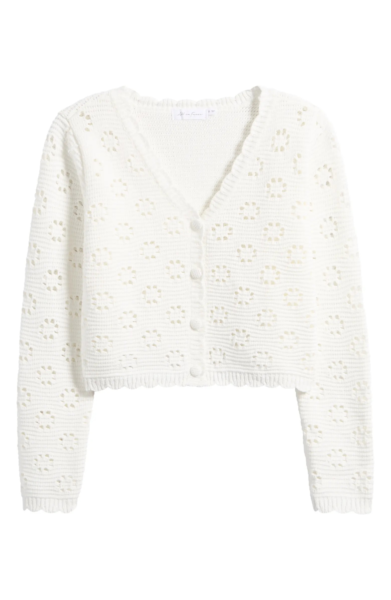 Open Stitch Cotton Blend Cardigan | Nordstrom