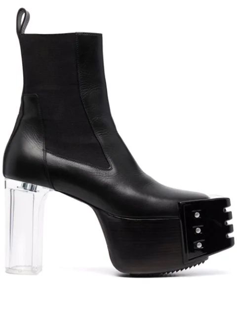 Rick Owens Grilled Platform Boots - Farfetch | Farfetch Global