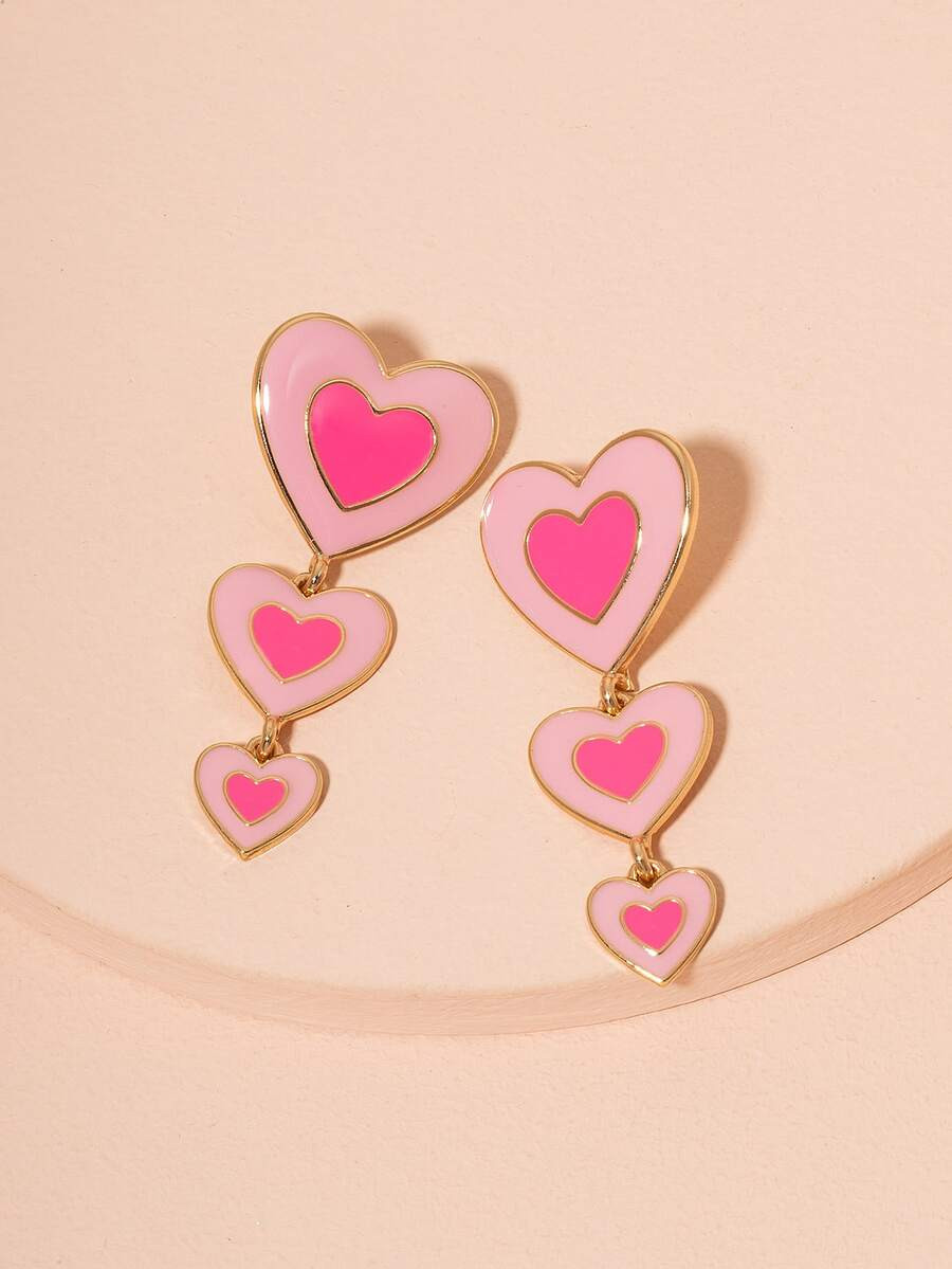Heart Drop Earrings | SHEIN