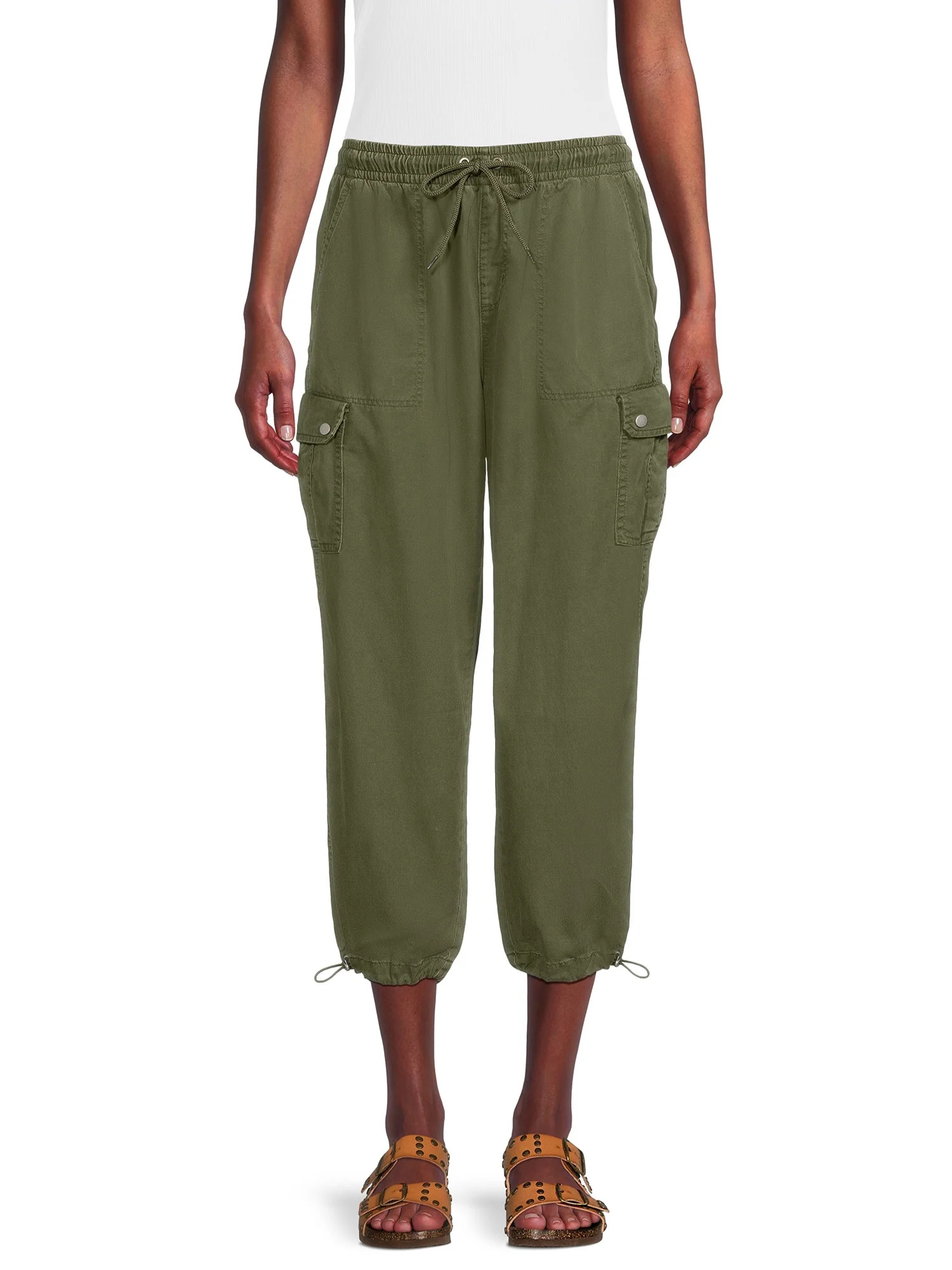 Time and Tru Women's Parachute Cargo Jogger Pants, 29" Inseam, Sizes XS-XXL - Walmart.com | Walmart (US)