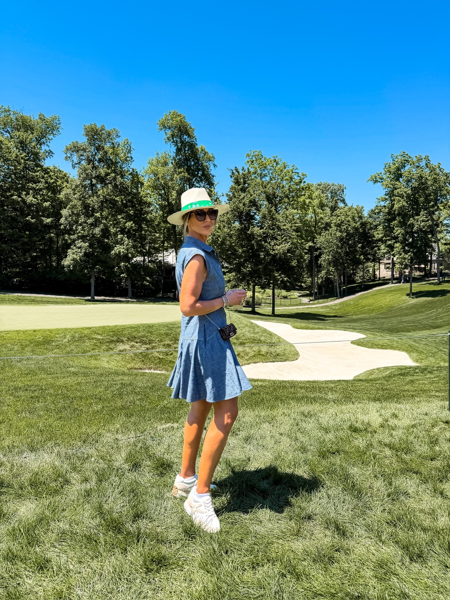 This denim dress is such a cute option for summer events, golf outings, vacations, or casual weekends. I love how easy it is to throw on with sneakers, and the hat adds the perfect sporty touch. Comfortable, flattering, and one of those pieces you’ll reach for again and again.

Denim dress, Golf outfit, Summer dress, Casual chic style, Sneakers and dress, Vacation outfit, Everyday fashion, Sporty style, Summer wardrobe, Weekend outfit, Hat style, Comfortable fashion, TheMomInStyle

#LTKTravel #LTKSeasonal #LTKOver40