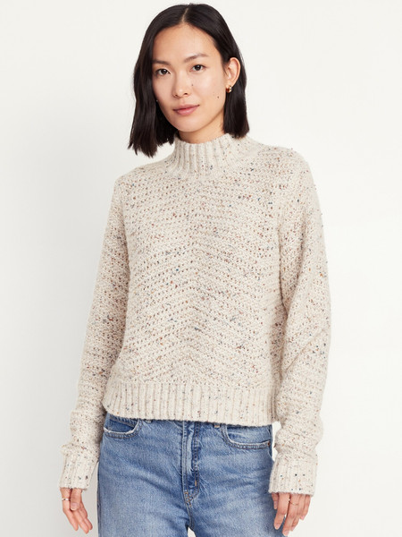 Mock-Neck Crop Sweater | Old Navy (US)