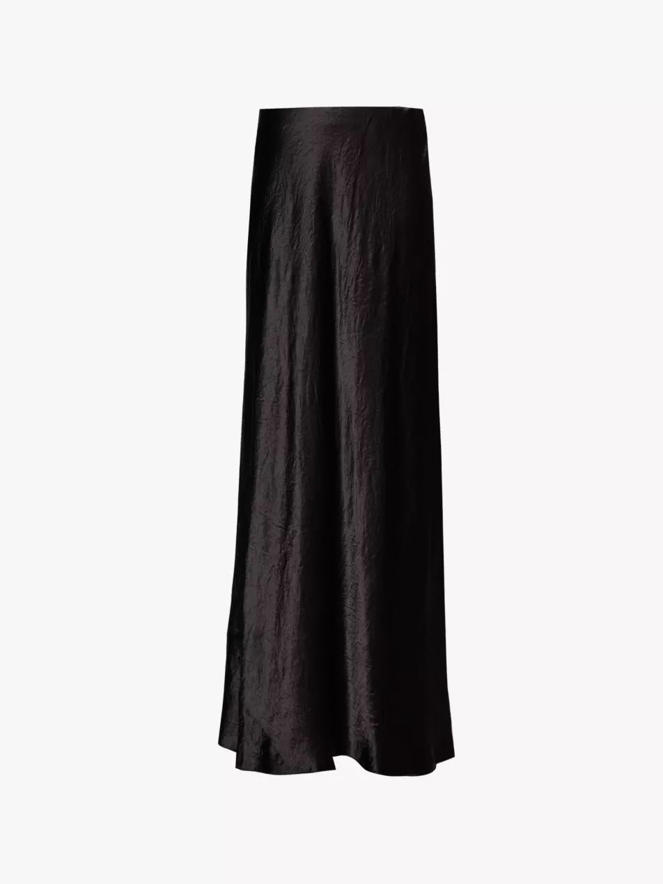 Satin elasticated-waistband regular-fit woven maxi skirt | Selfridges