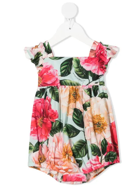 floral-print cap-sleeve dress | Farfetch (US)