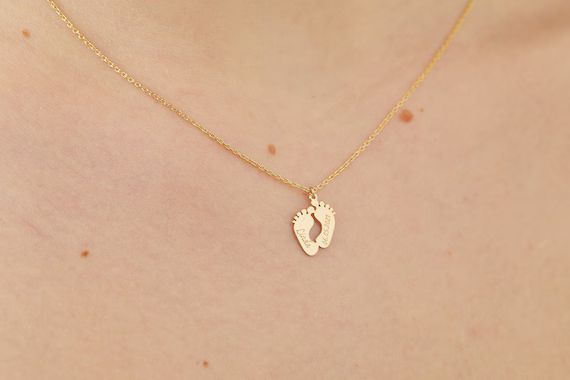 New Mom Necklace | 14K Gold New Mom Gift | Baby Boy, Baby Girl Gift Personalized | Personalized B... | Etsy (US)