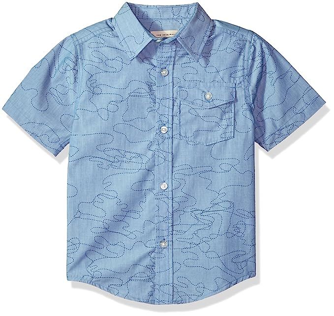 Lucky Brand Baby Boys' Short Sleeve Chambray Button Down Shirt | Amazon (US)