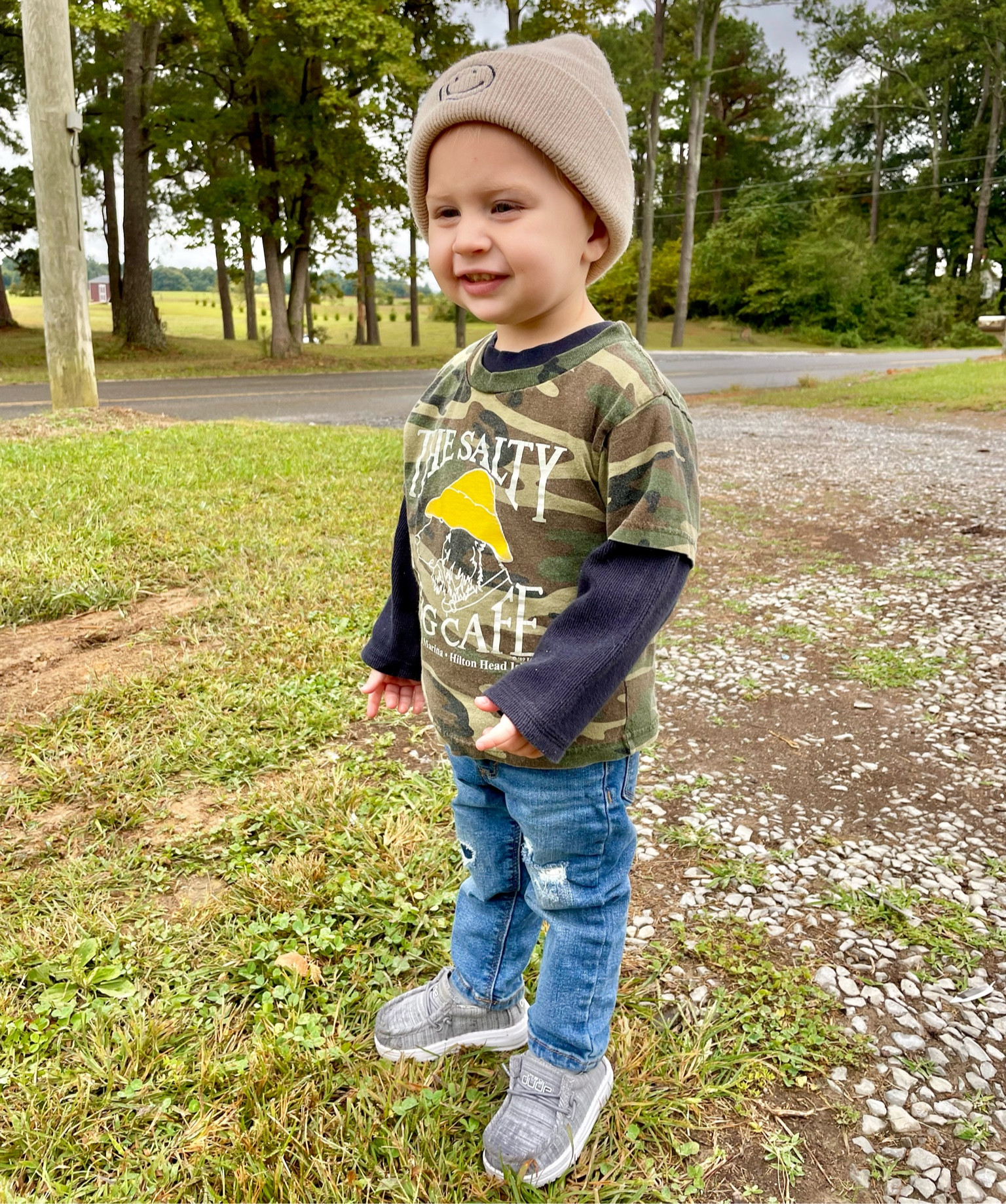 Beanie weather calls for cute graphic tee with long sleeve underneath styled with some blue Jeans and hey dudes 

#LTKSeasonal #LTKfit #LTKkids