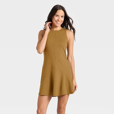 Women's Seam Detail Ponte Knit Flounce Mini Dress - A New Day™ | Target