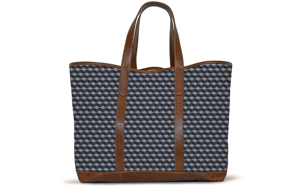 St. Charles Yacht Tote - Leather Patch | Barrington Gifts