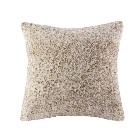 20" x 20" Marselle Faux Fur Pillow Leopard | Target