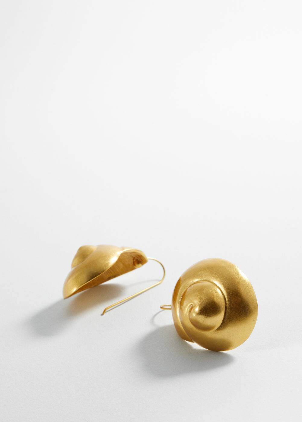 Metallic shell earrings -  Women | Mango USA | MANGO (US)