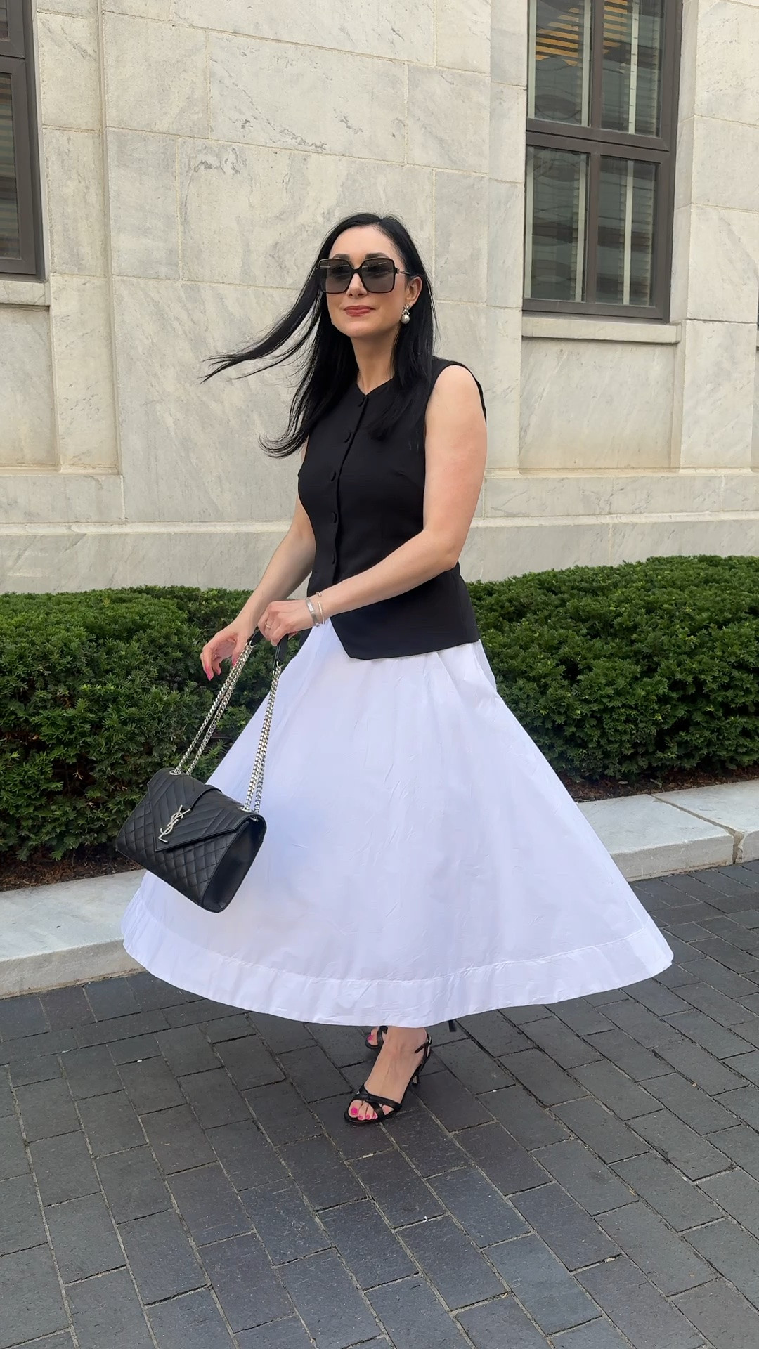 Classy summer ootd 🖤🤍 

I saw an outfit similar to this on Pinterest and wanted to recreate for happy hour. What do you use for outfit inspo: Pinterest, IG, TikTok, shows, other? 

#ootn #classystyle #summeroutfit #elegantstyle #datenightoutfit

#LTKootd #LTKSeasonal #LTKSaleAlert
