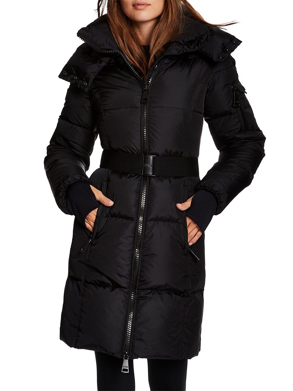 Sam. Noho Belted Matte Shell Down Puffer Coat | Saks Fifth Avenue