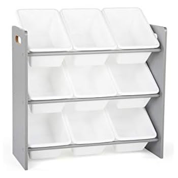 Tot Tutors Toy Organizer, 9 Bin Storage, Grey/White, 24" Tall | Amazon (US)