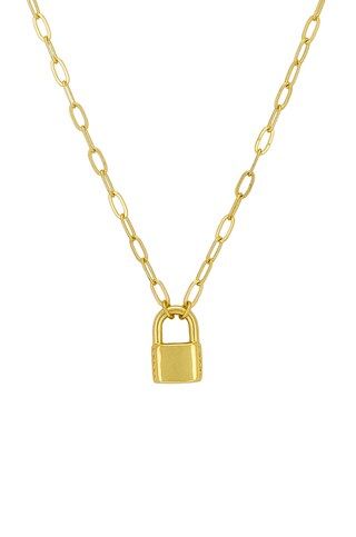 Kendra Scott Jess Small Lock Chain Necklace in Gold from Revolve.com | Revolve Clothing (Global)