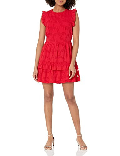 Speechless Women's Red Fit and Flare Lace Dress, Red, Medium | Amazon (US)