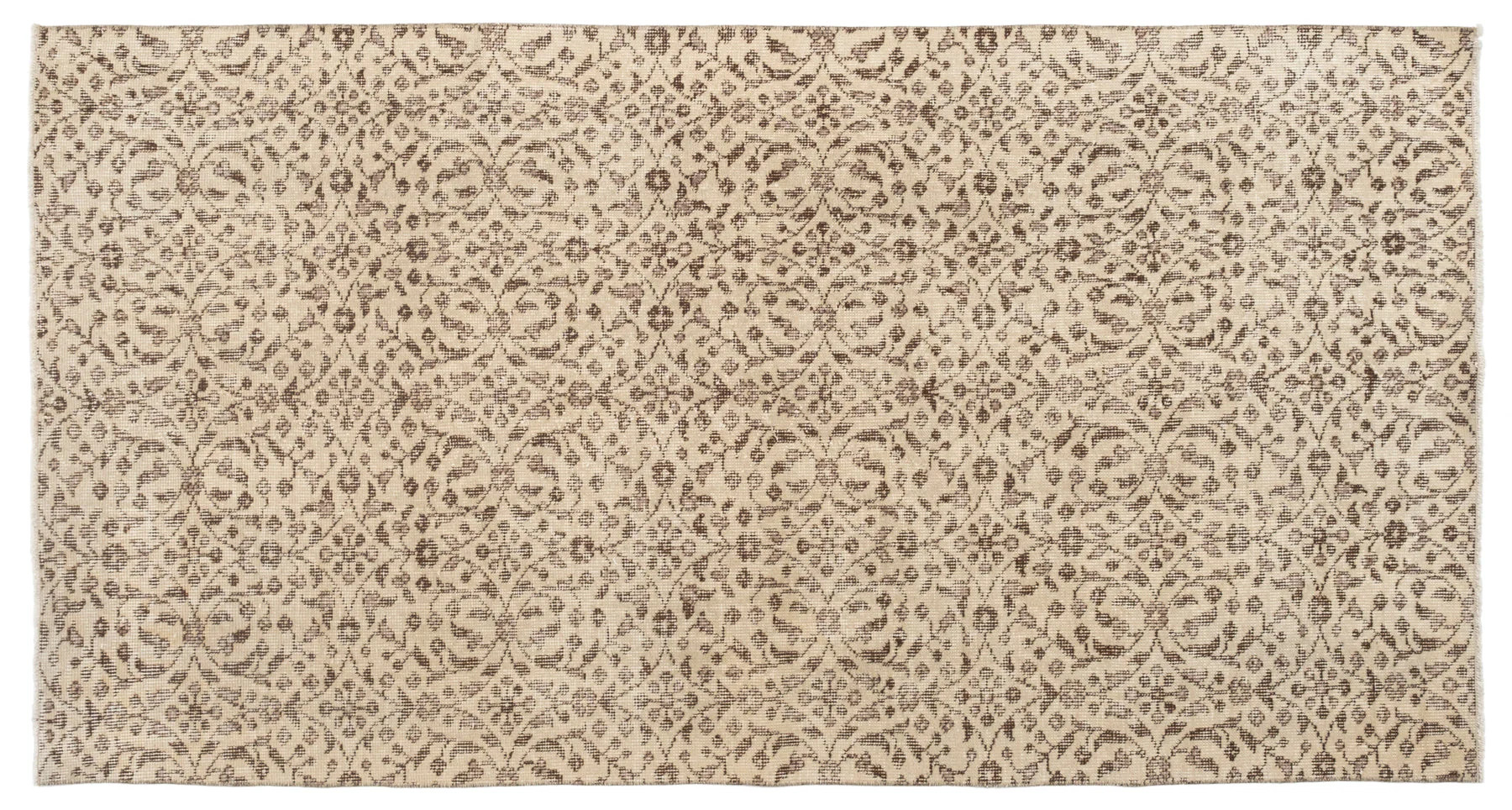 3'7" x 6'10" Vintage Distressed Rug, Beige - Belrin | Revival Rugs Inc