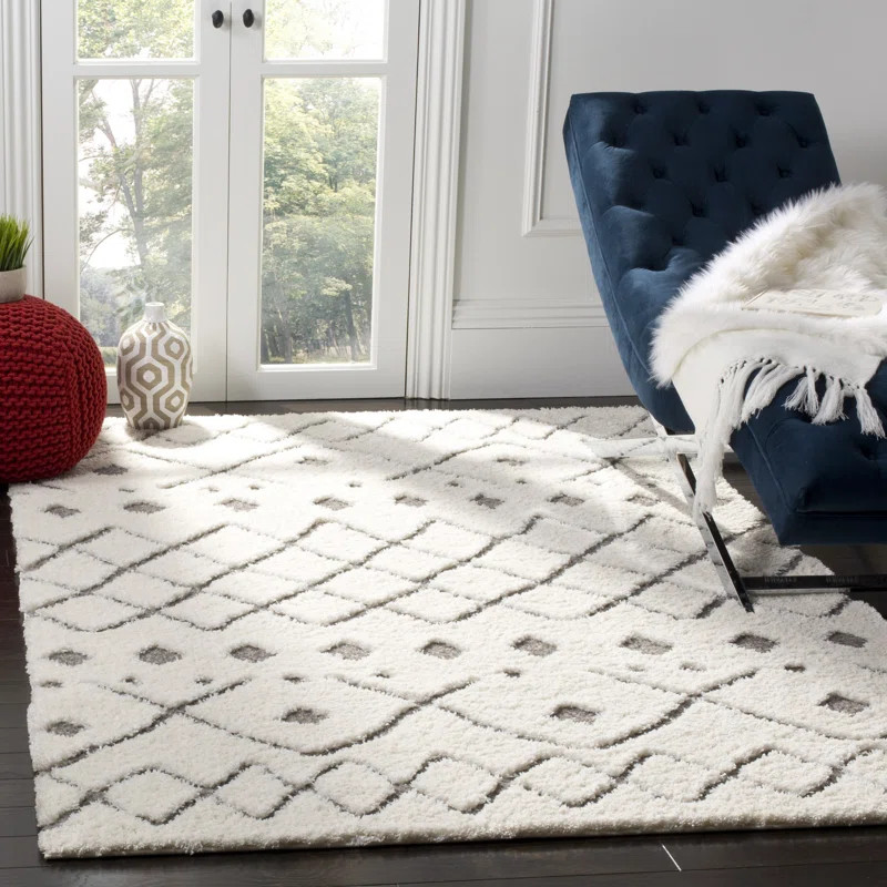 Olga Shag Ivory Area Rug | Wayfair North America