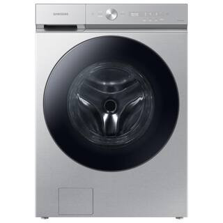 Samsung Bespoke 5.3 cu. ft. Ultra-Capacity Smart Front Load Washer in Silver Steel with Super Spe... | The Home Depot