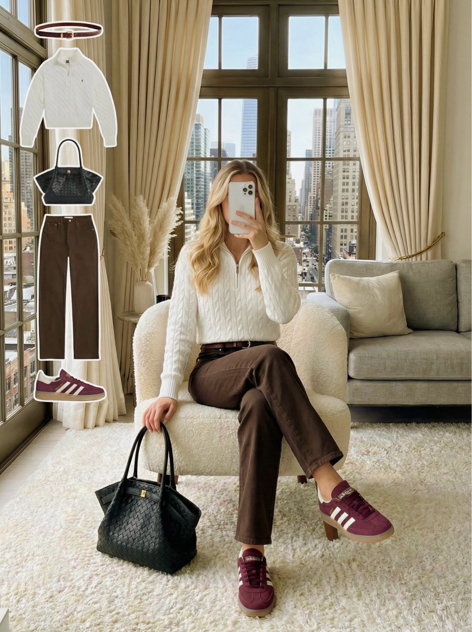 ✨ Fresh Winter Classics ✨

A crisp and polished combo built around timeless pieces. The cable knit half zip brings a clean, sporty touch while the deep brown trousers ground the look with warm contrast. It is an easy pairing that feels both relaxed and refined.

The burgundy sneakers add a saturated pop that energizes the neutrals without overwhelming them. A structured woven tote in black introduces texture and gives the outfit a chic, everyday finish.

🤍 Style Notes:
• Cable knit half zip for a classic winter texture
• Rich brown trousers for warmth and balance
• Burgundy sneakers to energize the palette
• Black woven tote for structure and texture
• Simple belt to tie everything together

Everything linked and ready to shop ✨

#LTKootd #LTKgrwm