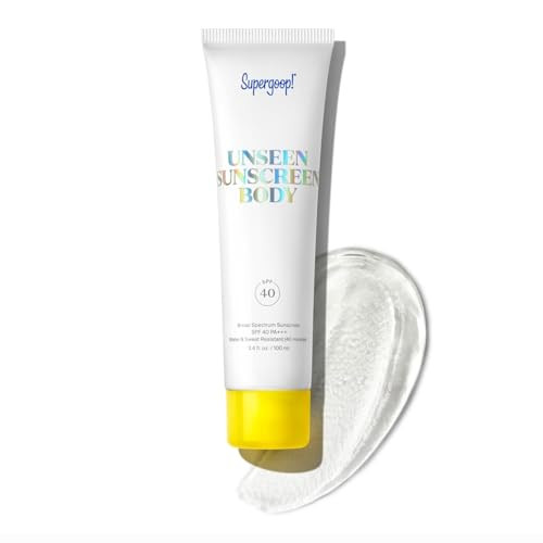 Supergoop! Unseen Sunscreen Body SPF 40 - Invisible Sun Protection - 3.4 fl oz - Weightless & Scentless - Water & Sweat Resistant - For All Skin Types | Amazon (US)