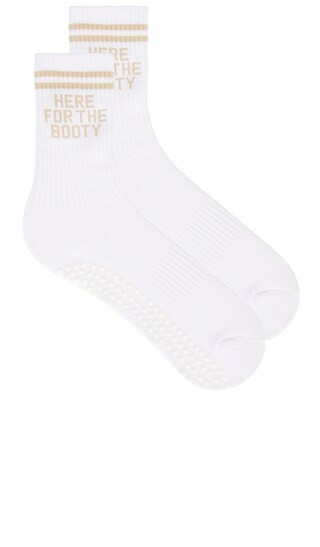 Souls. Here For The Booty Grip Socks in White. - size S/M | Revolve Clothing (Global)