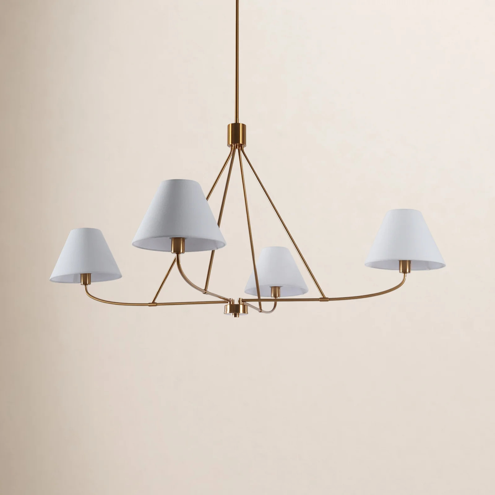 Lidia 4-Light Dimmable 47.2’’ W Classic/ Traditional Fabric Dining Room Chandelier | AllModern