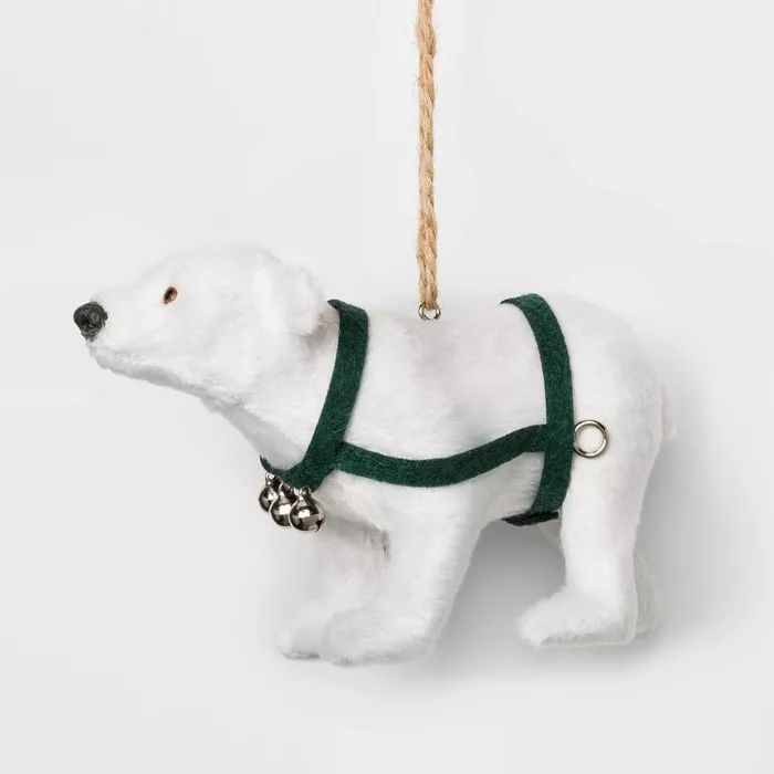 Furry Polar Bear Christmas Ornament - Wondershop™ | Target