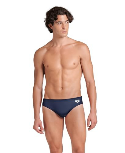 ARENA Feel Men's Dynamo Swim Brief Athletic Swimwear Sports Bathing Suit Waterfeel Stretchy Fitness Swimming Stylish Swimsuit Beach and Pool, Navy, US Size 40 | Amazon (US)