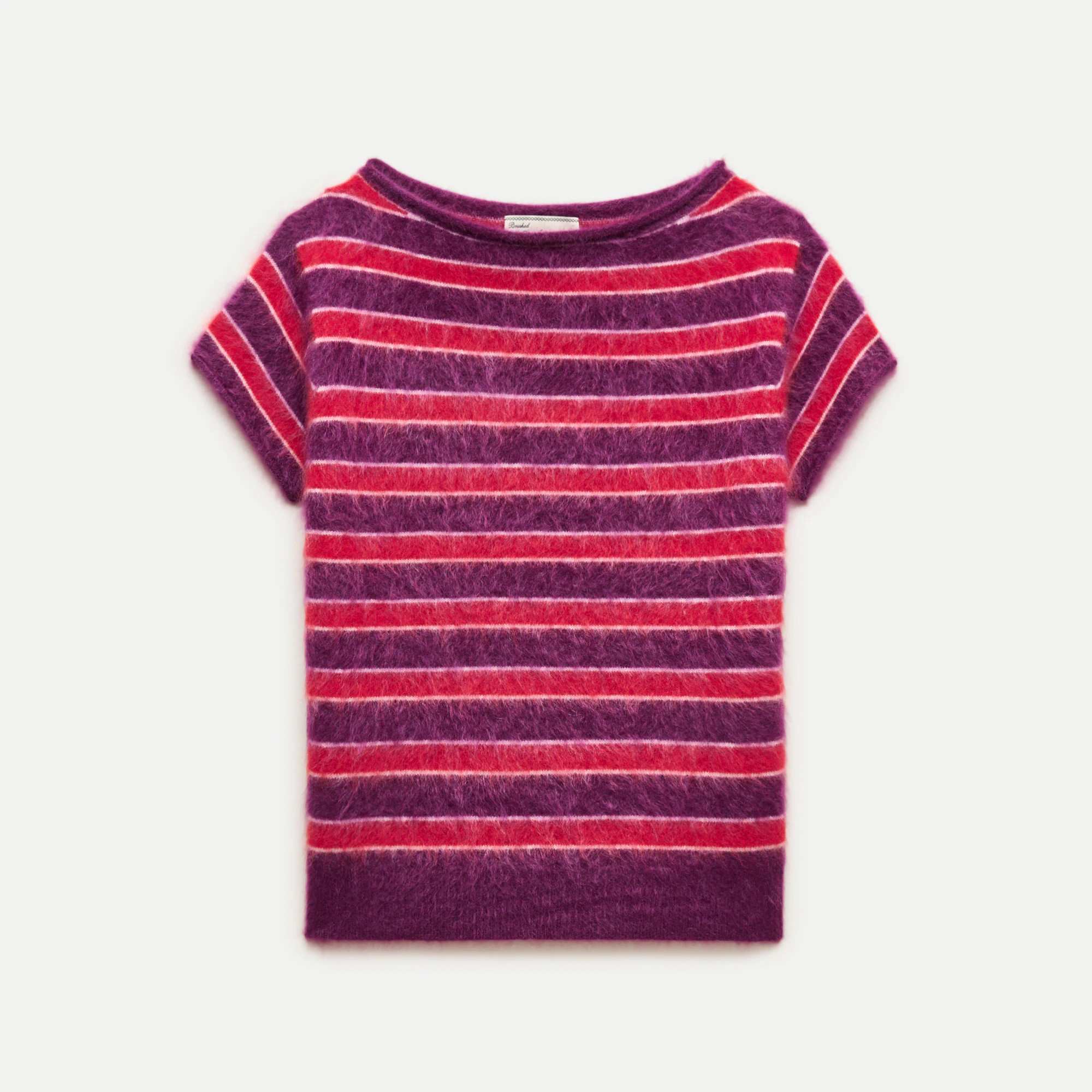 Brushed cashmere boatneck sweater in stripe | J. Crew US