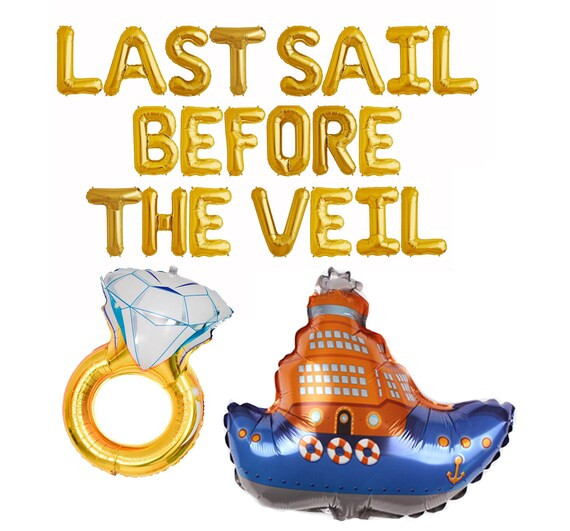 LAST Sail BEFORE the VEIL Letter Balloons Banner Nautical | Etsy | Etsy (US)