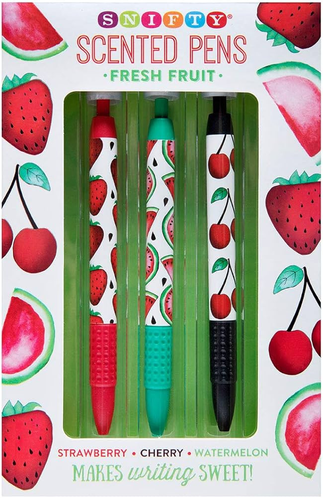 Fresh Fruit Scented Pen Set (3pk) - Strawberry, Cherry, Watermelon | Amazon (US)