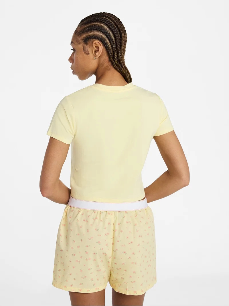 No Boundaries Sleepwear Graphic Baby Tee, Women's XS-XXL - Walmart.com | Walmart (US)