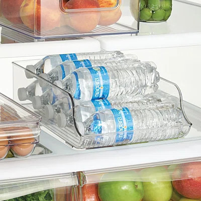 iDesign Set of 4 Water Bottle Organizer for Fridge - Clear | Wayfair North America