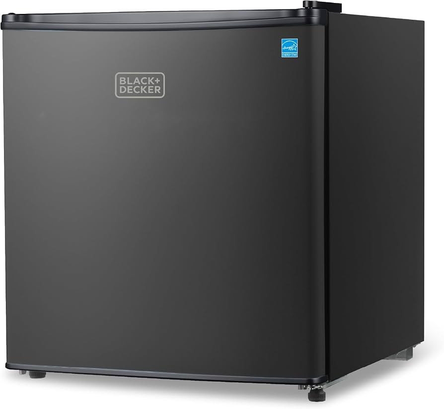 BLACK+DECKER 1.7 Cu. Ft. Compact Refrigerator, ENERGY STAR Certified, Single Door Mini Fridge wit... | Amazon (US)